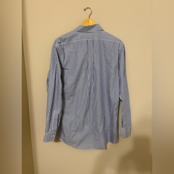 Brooks Brothers Men's Blue Striped Long Sleeve Button Down Shirt 16-33 - Picture 6 of 7